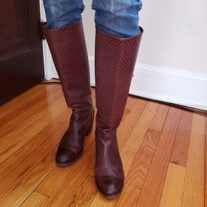 Frye Lucinda Perf Leather Riding Boots